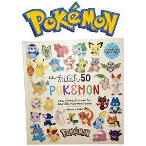 NEW Hardcover Pokemon Sewing Characters Pattern Book Felt Animals Craft Crafting